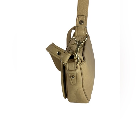 Vintage COLE HAAN beige leather woven shoulder bag crossbody - Picture 5 of 13